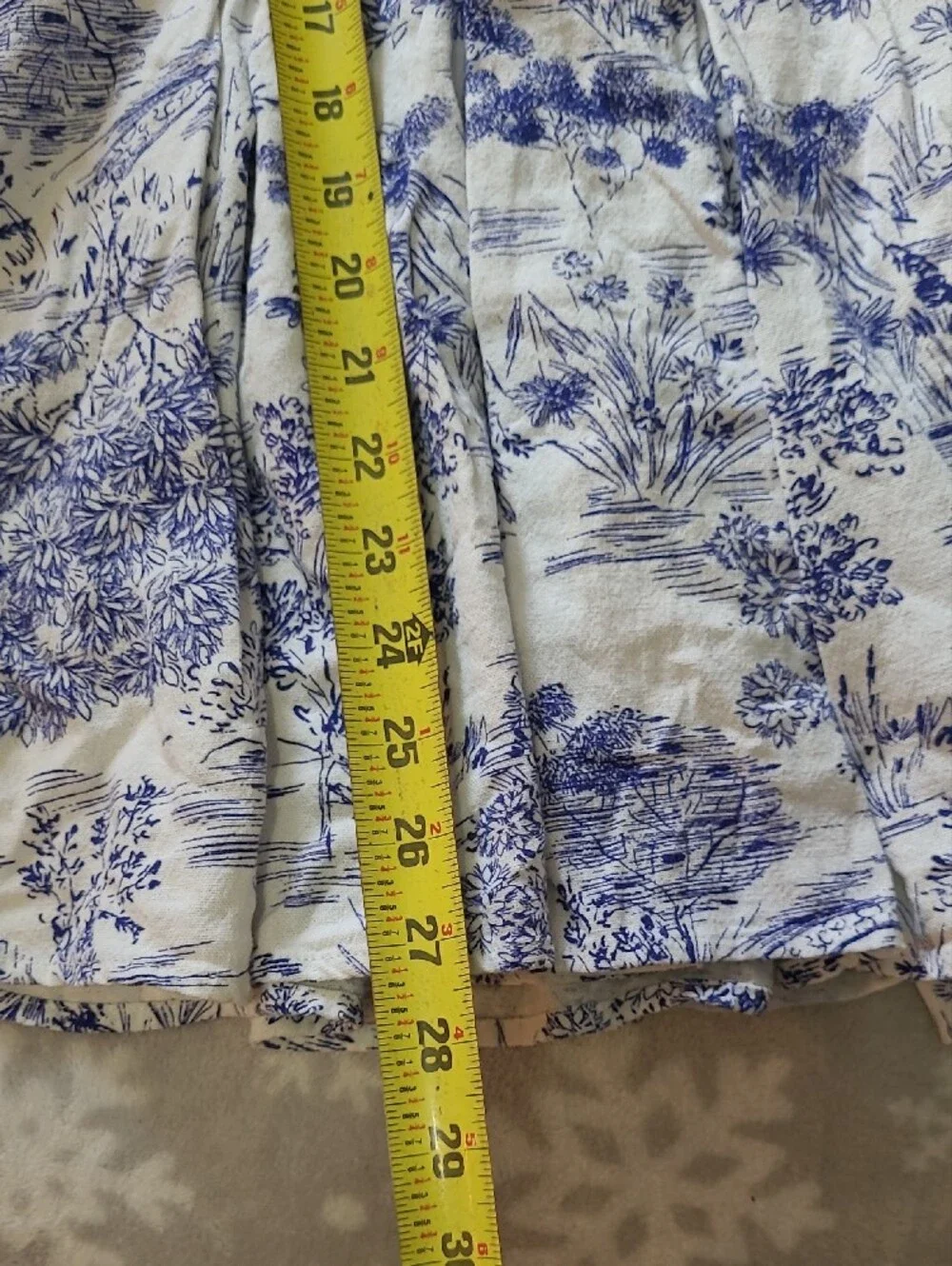 Olivaceous White and Blue Floral Collared Mini Dress